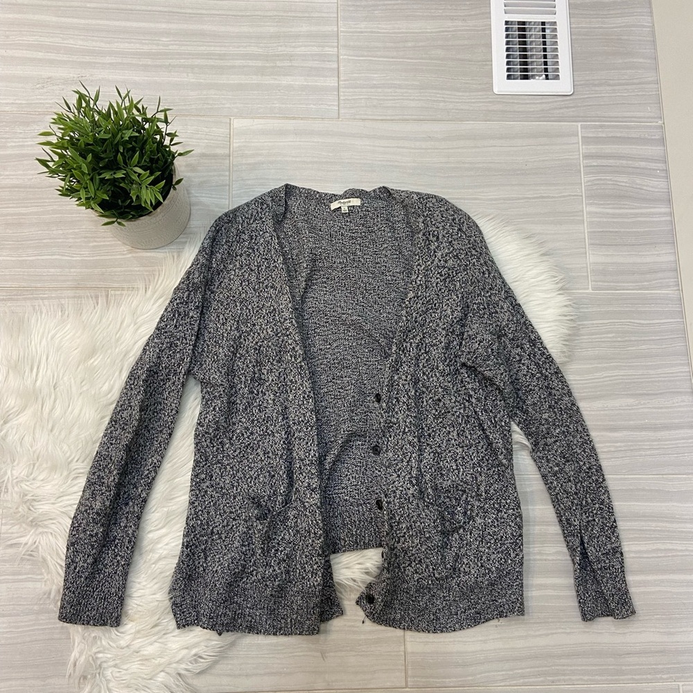 Madewell Grey Button Up Cardigan